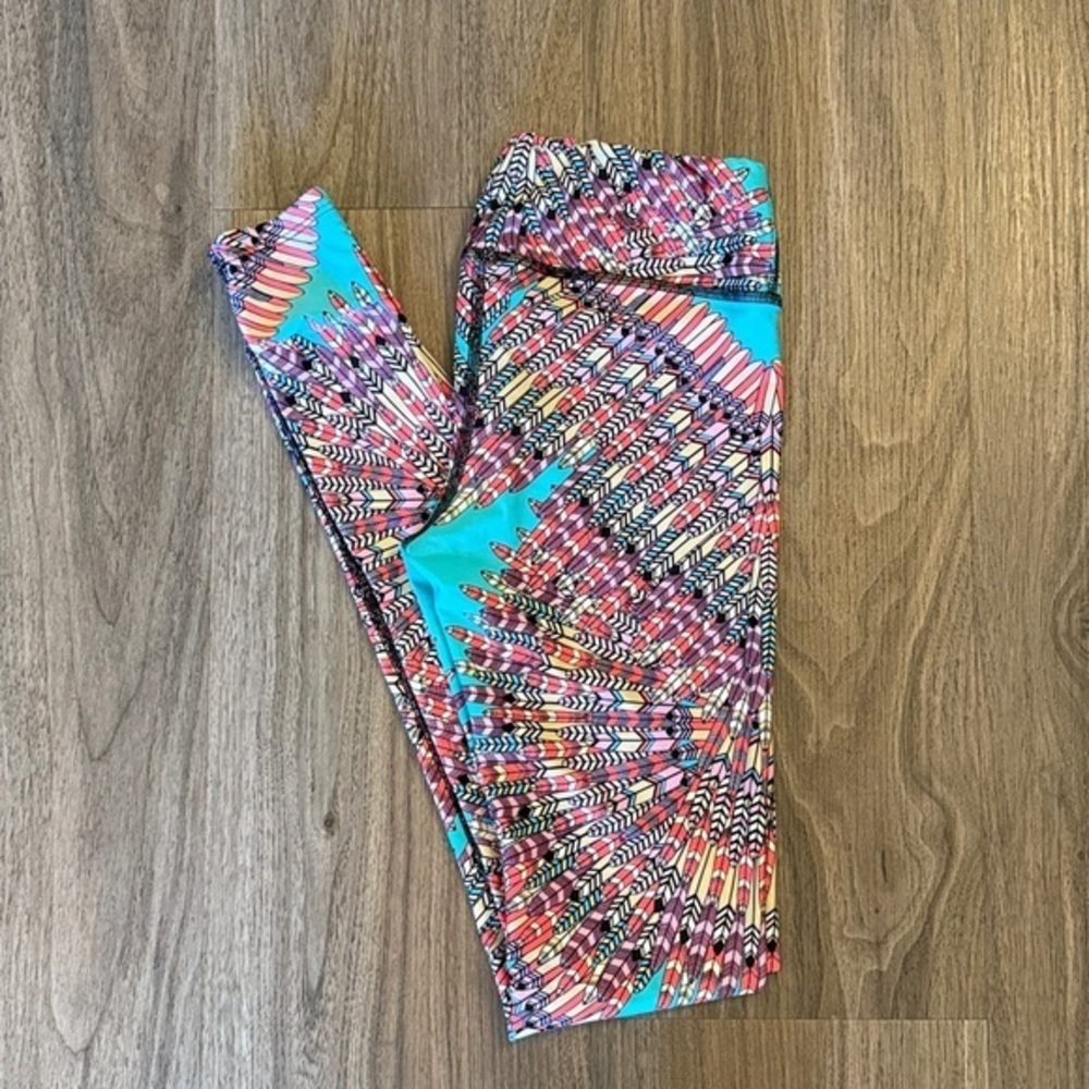 Mara Hoffman Multicolor feather Patterned Leggings small
